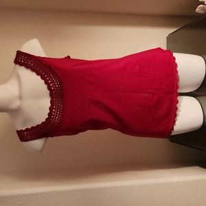 New Emma James Tank with crochet neckline and hem